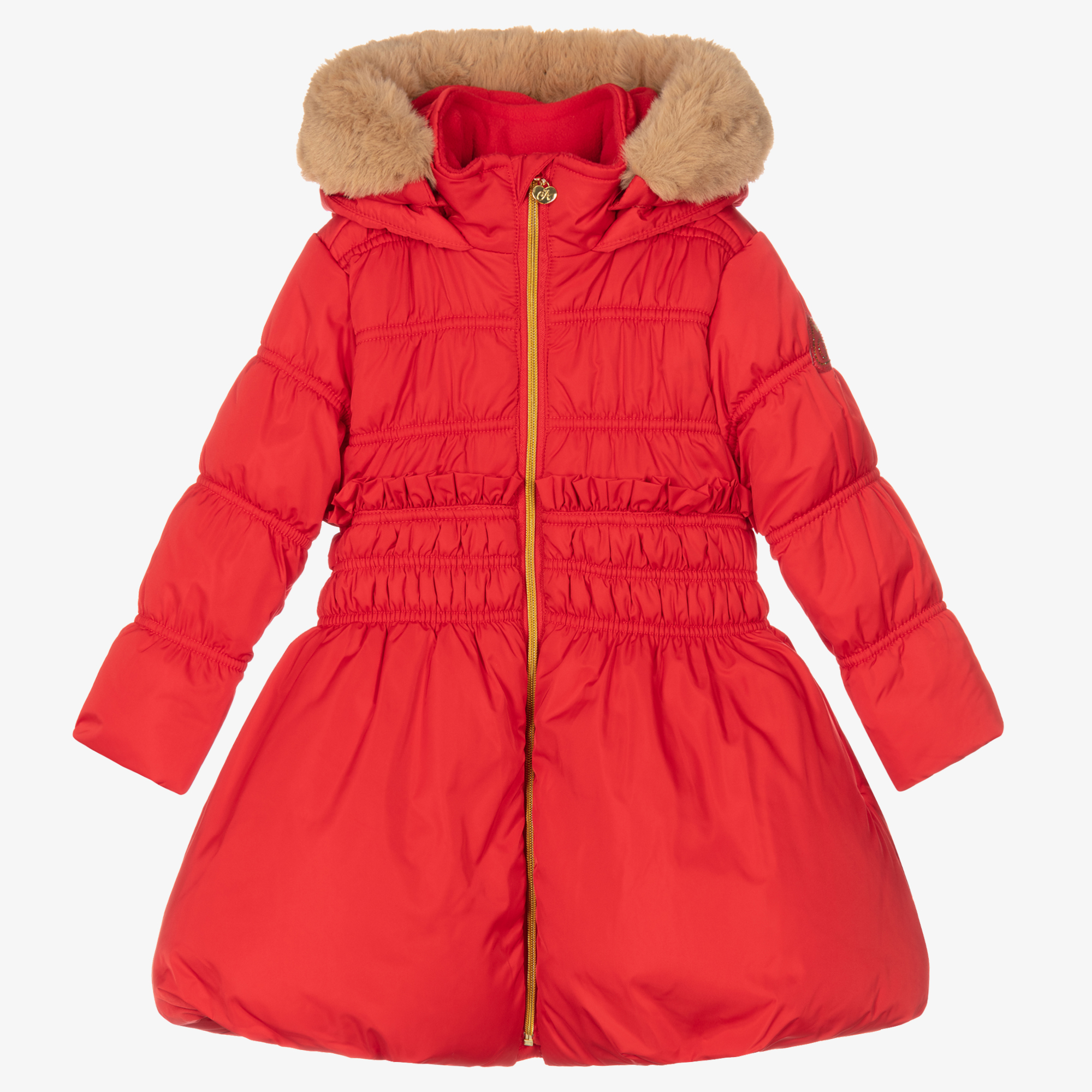 Girls red store padded coat