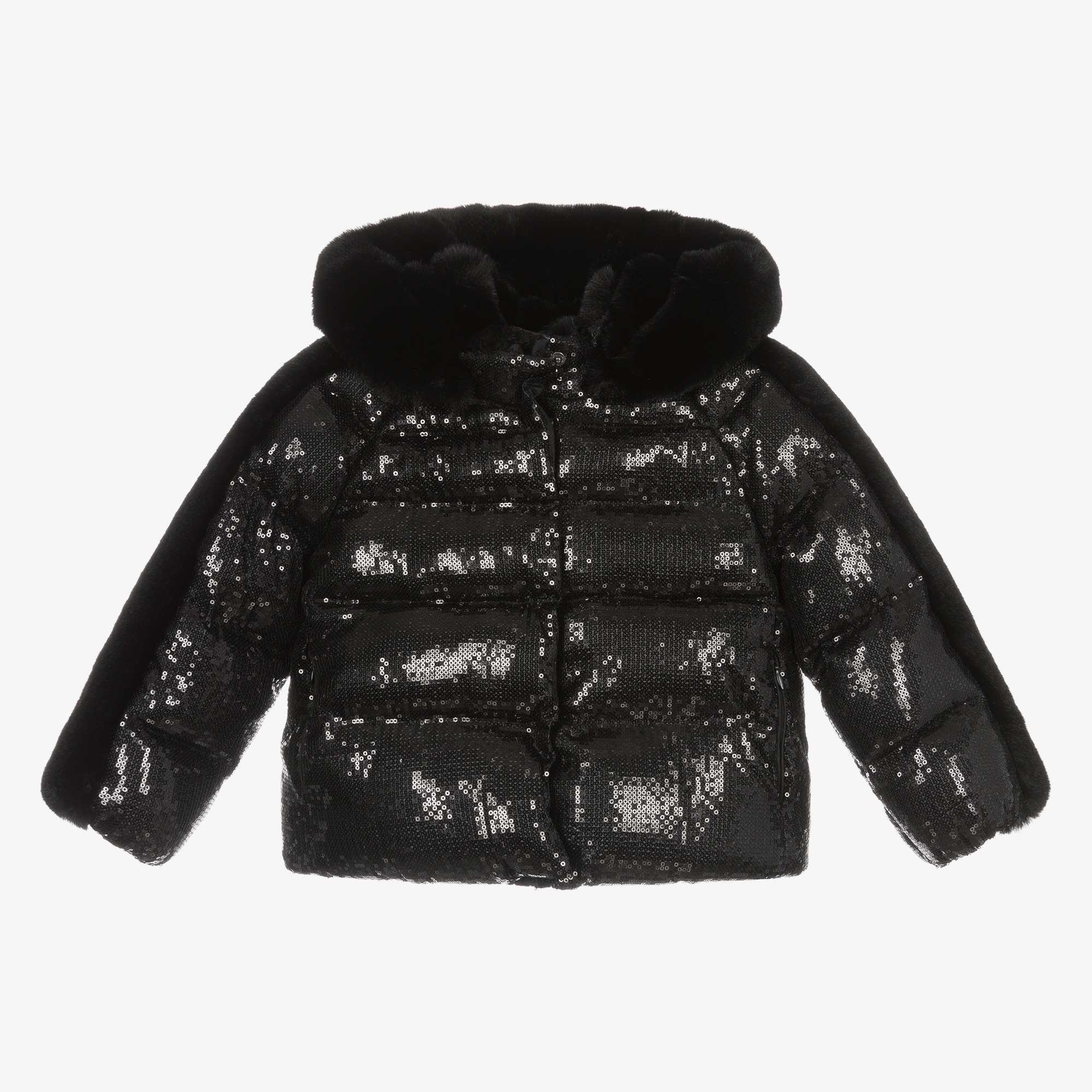 Abel Lula Girls Black Sequin Jacket