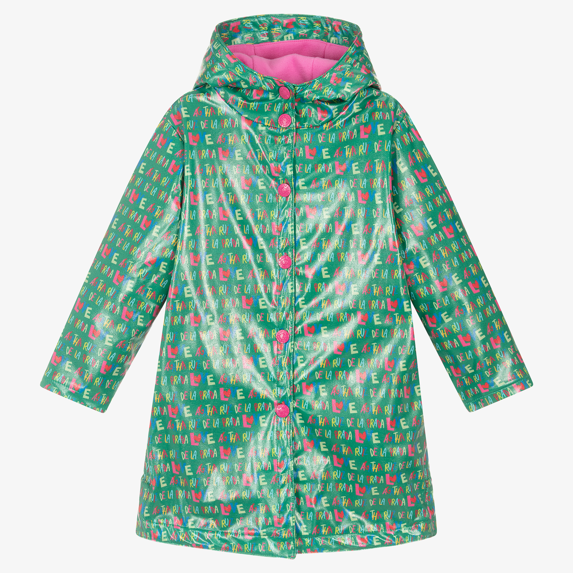 Girls hot sale green raincoat