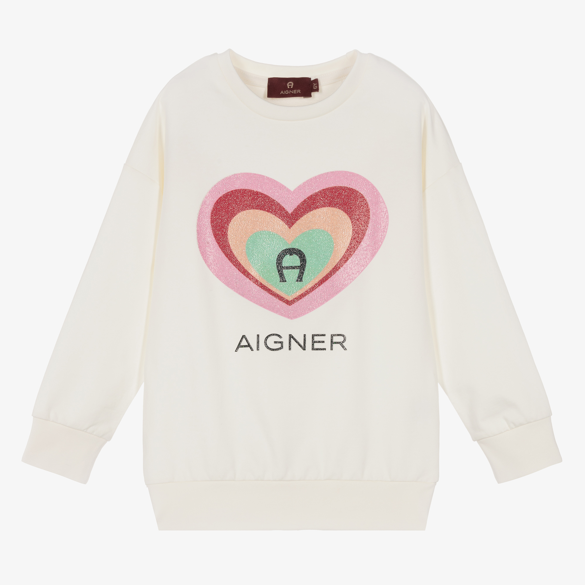 AIGNER Girls Ivory Cotton Sweatshirt