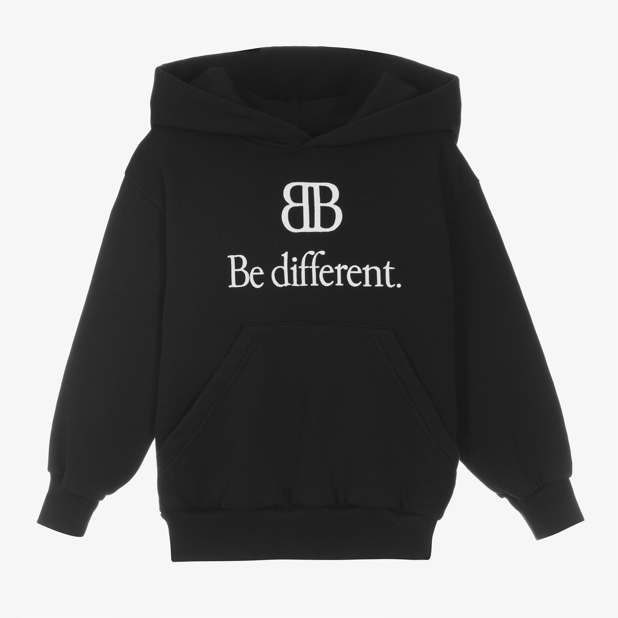 Balenciaga Black Cotton BB Logo Hoodie