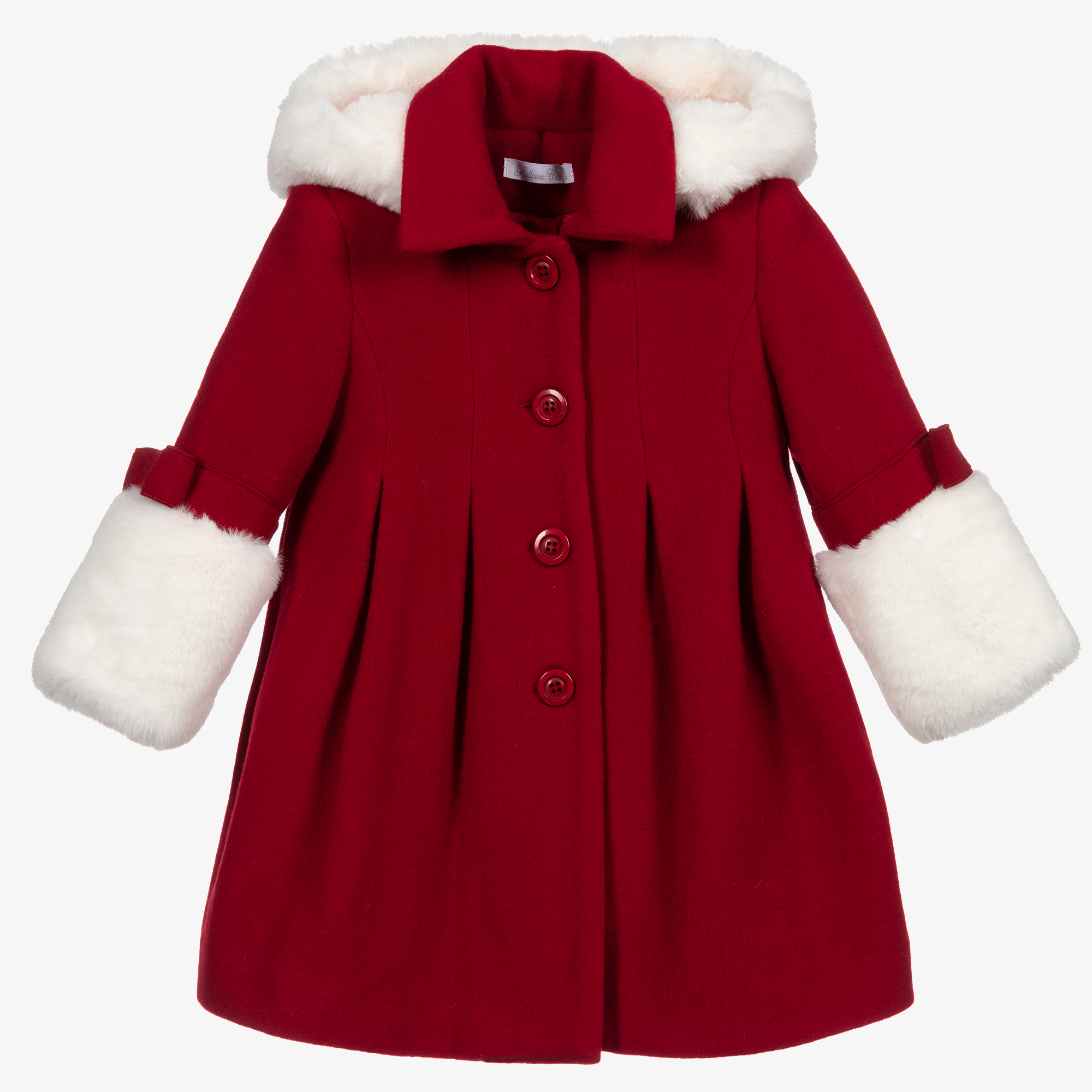 childrens red wool coat