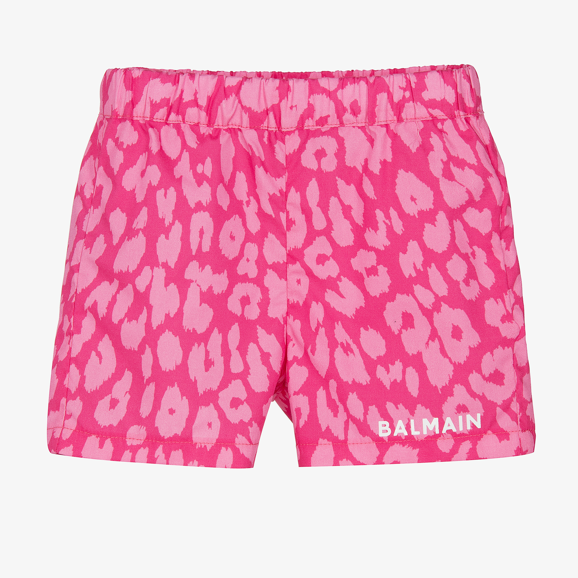 Pink leopard hot sale print shorts