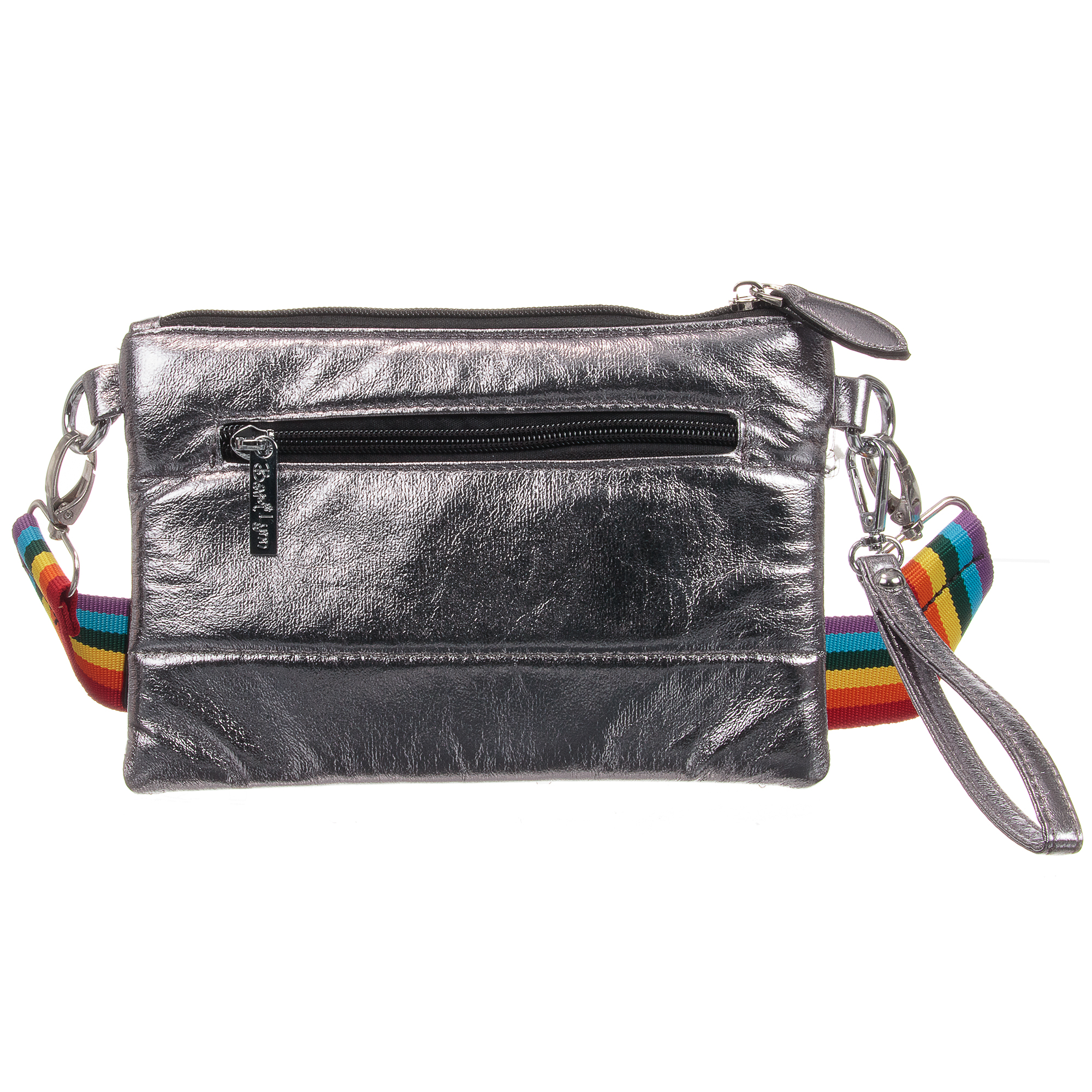 silver belt bag