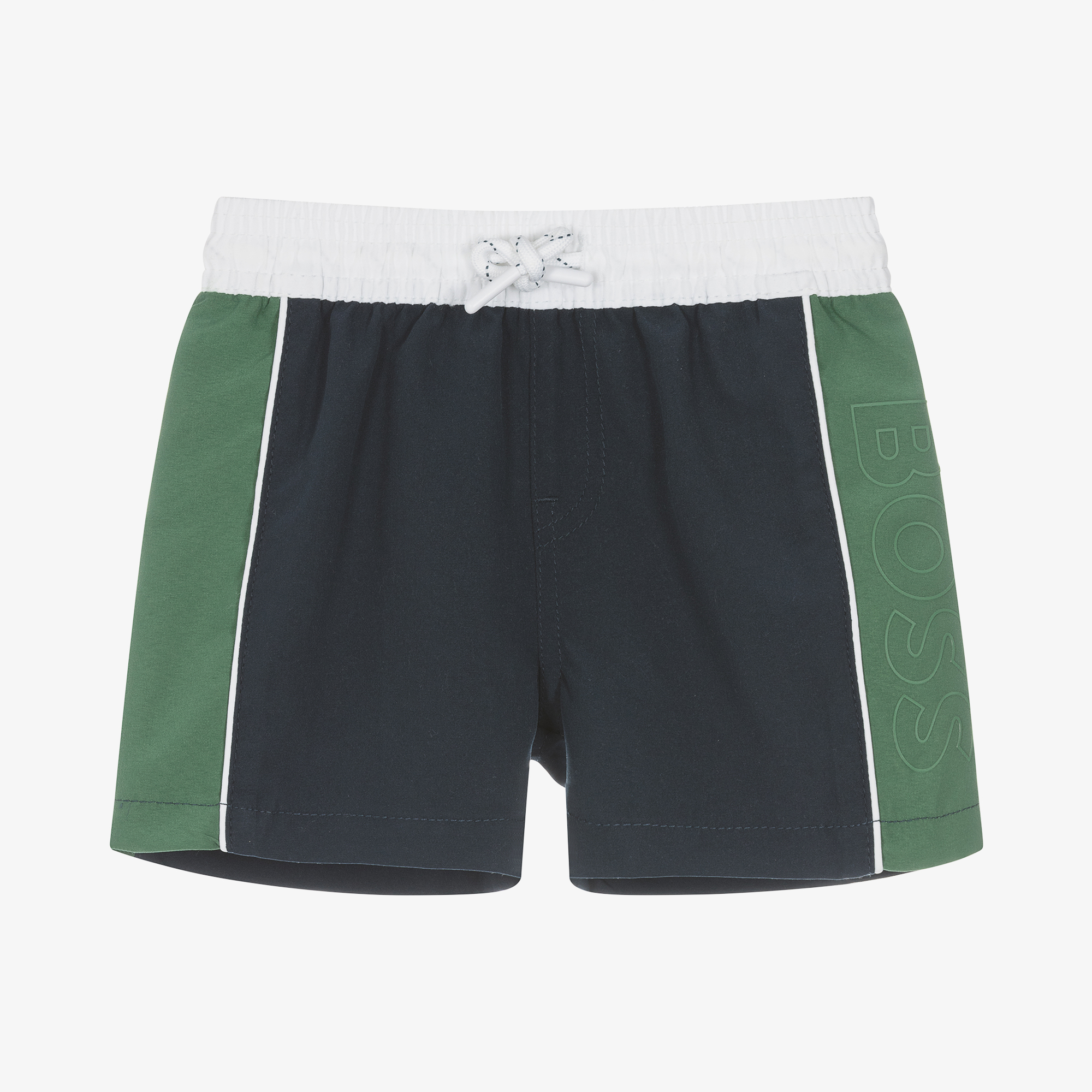 BOSS Boys Navy Blue Swim Shorts Childrensalon Outlet