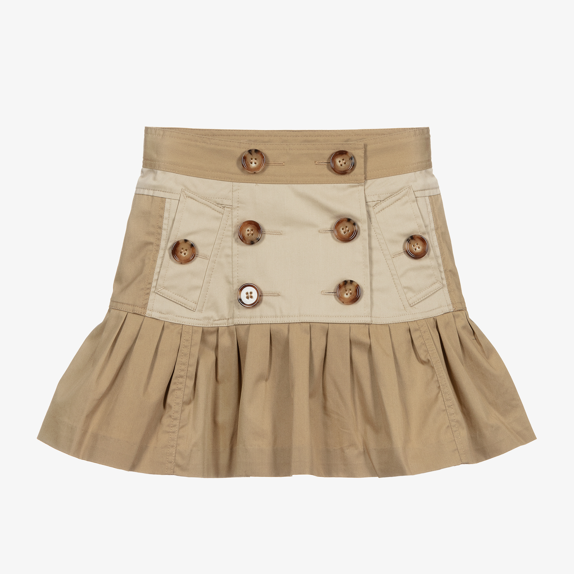 Burberry Girls Tan Plaid Skirt with Side Bows buy 12Y