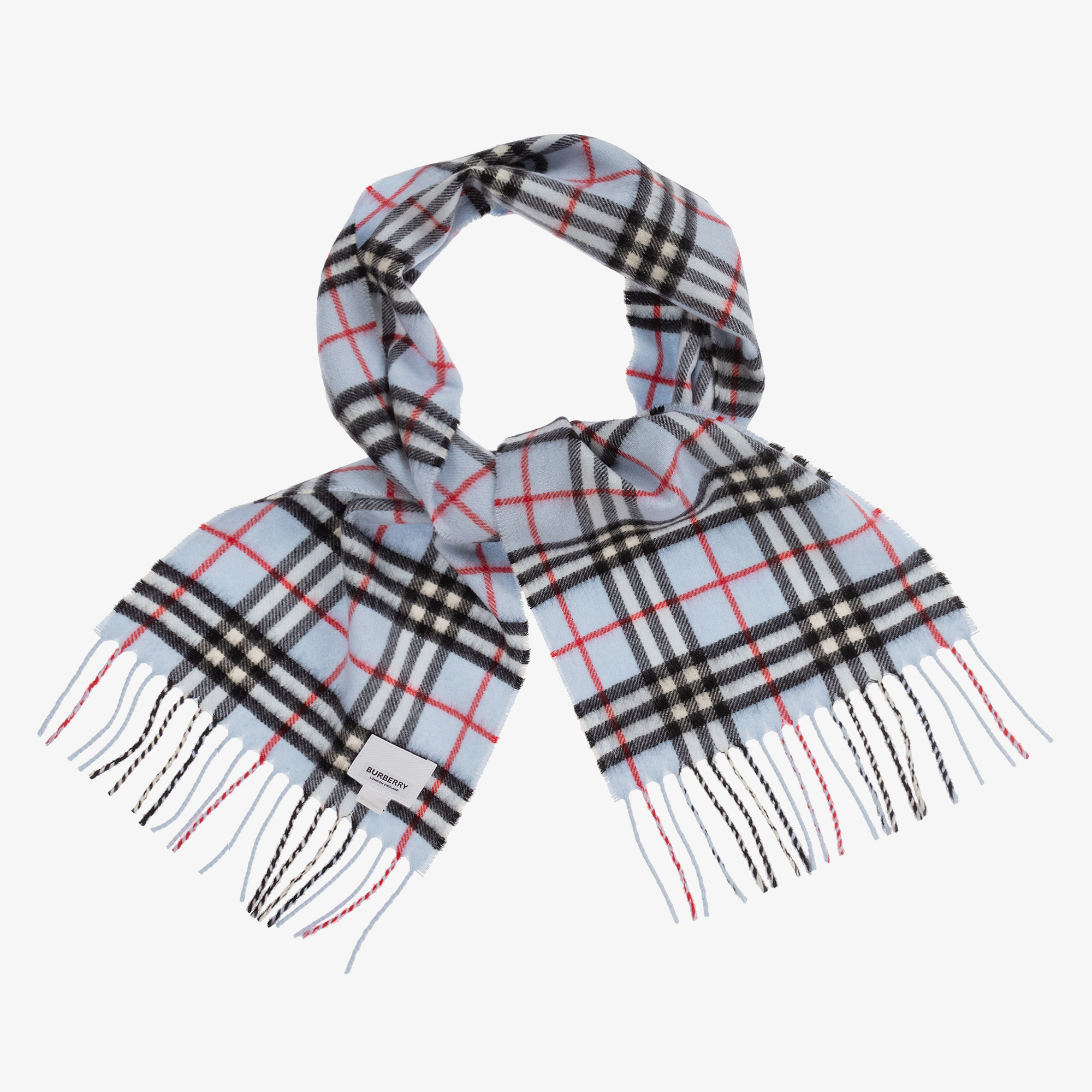 Burberry Blue Cashmere Scarf 125cm Childrensalon Outlet