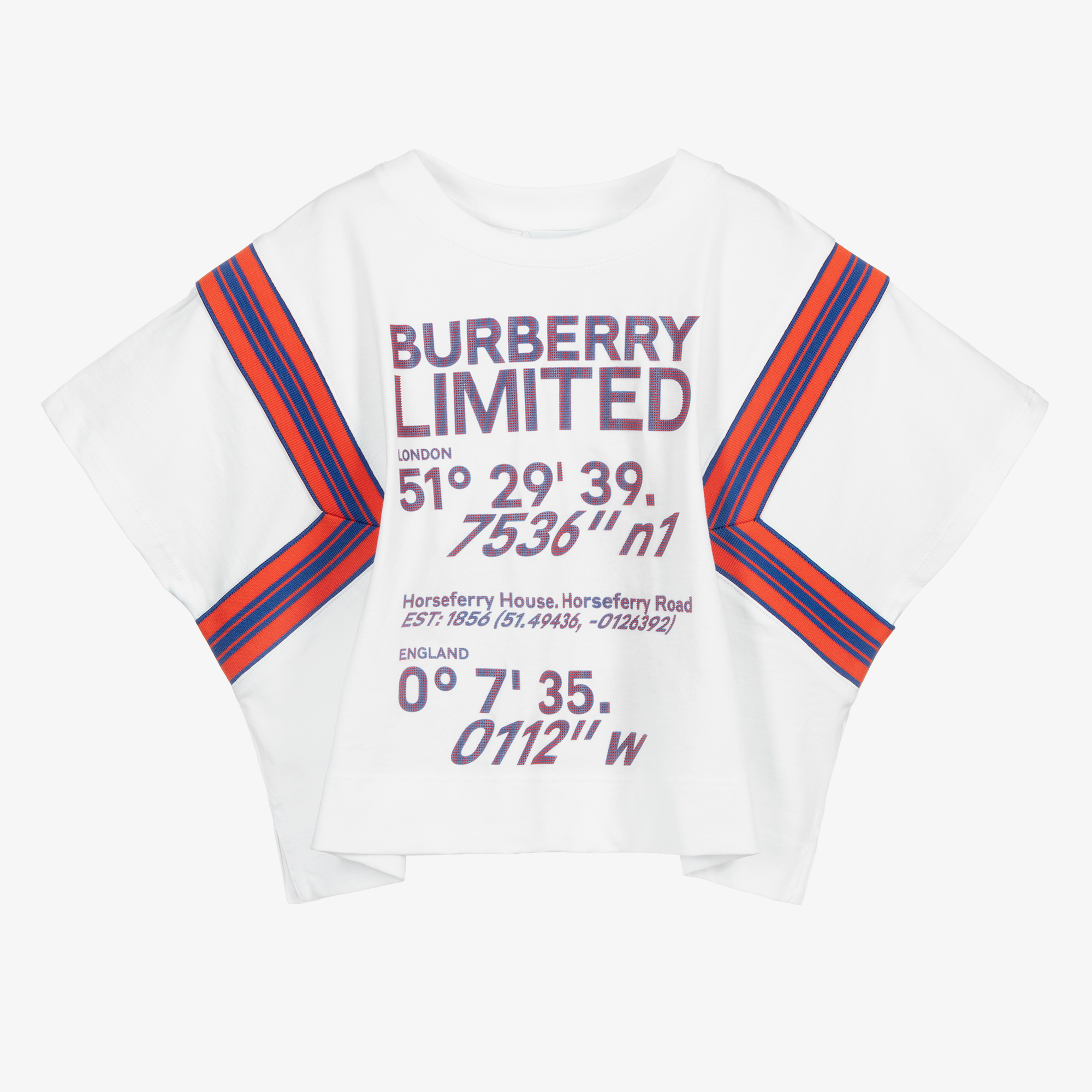 Burberry White Logo Jersey T Shirt Childrensalon Outlet