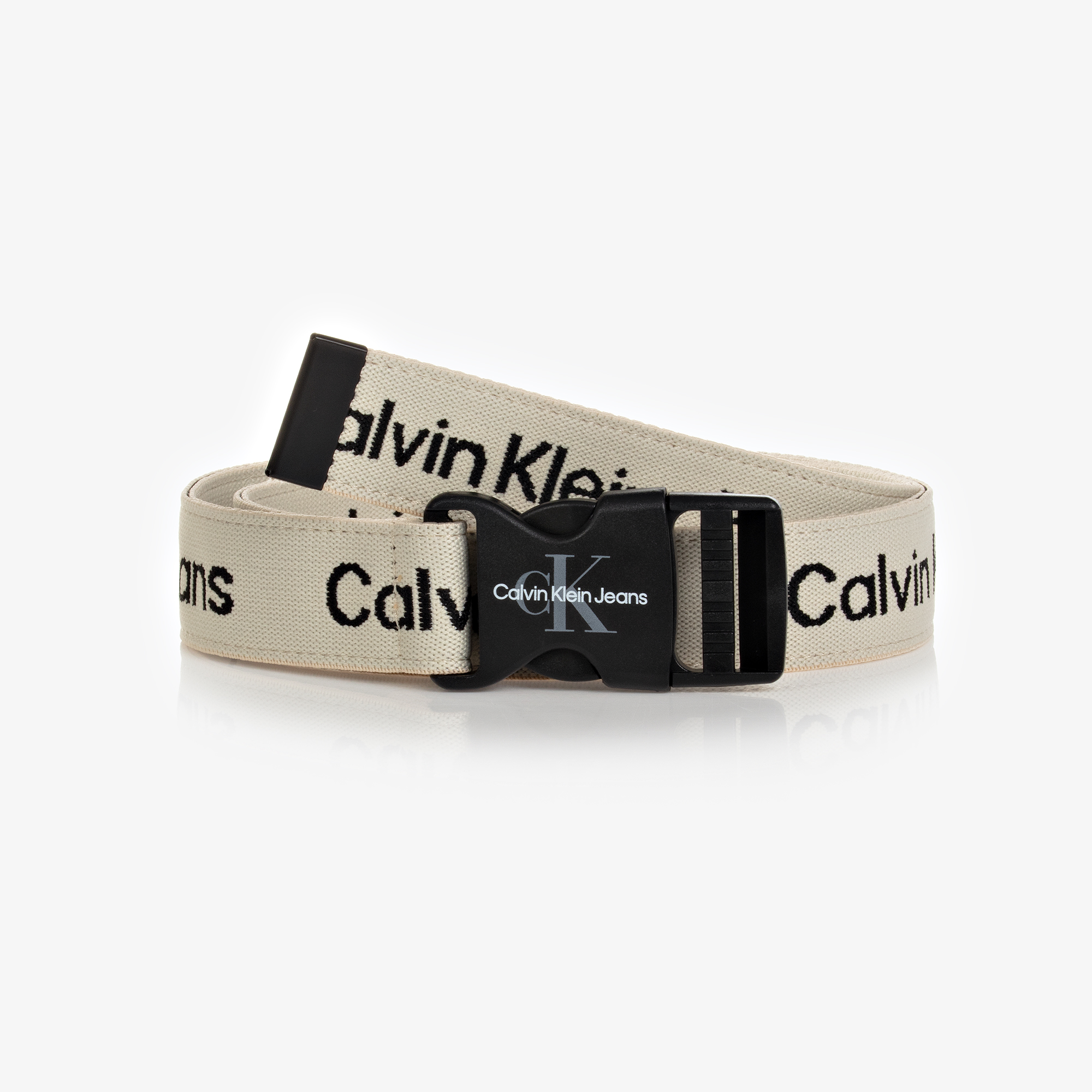 Klein Calvin Outlet Belt Beige Jeans | Childrensalon Canvas Logo -