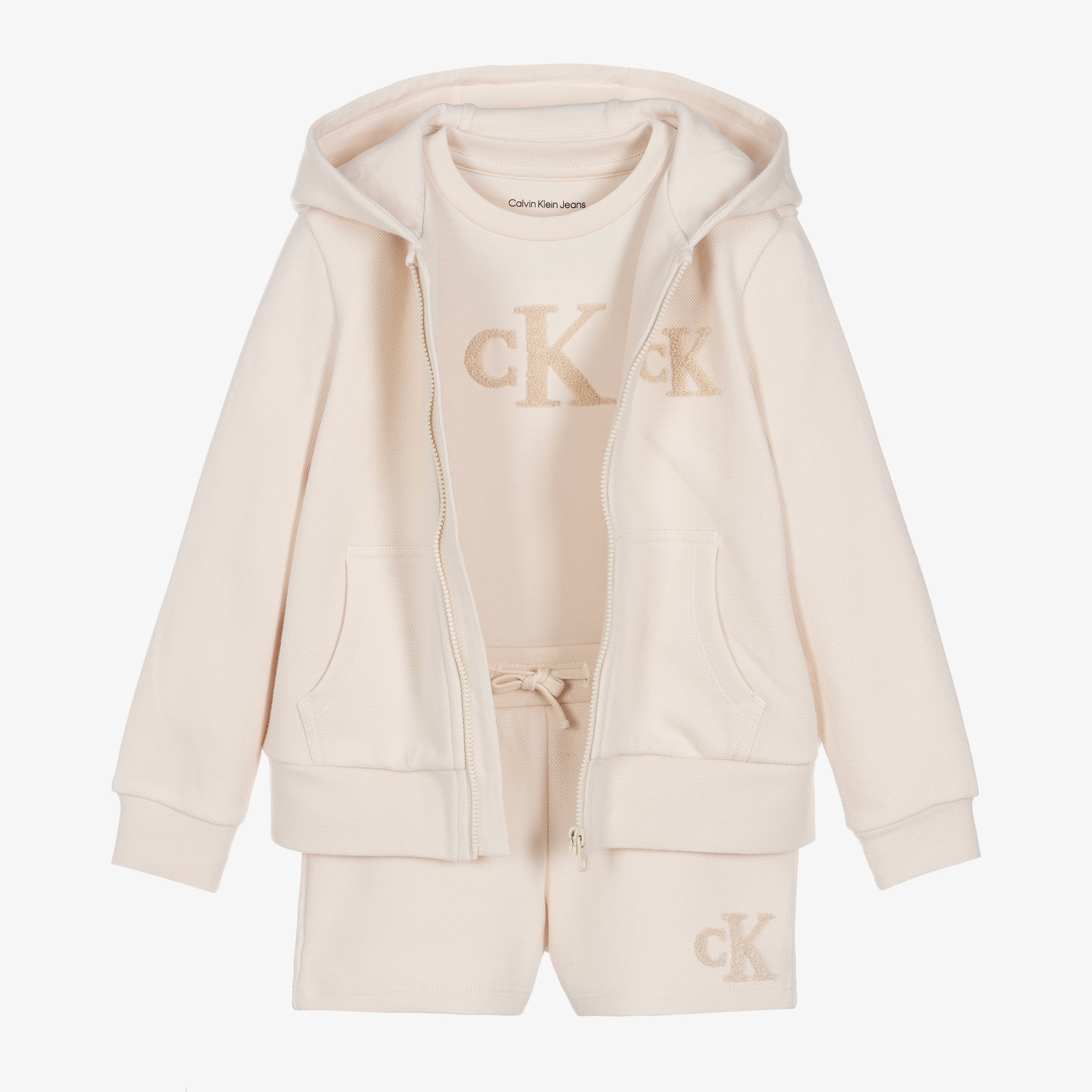 Calvin klein shorts shop and hoodie set