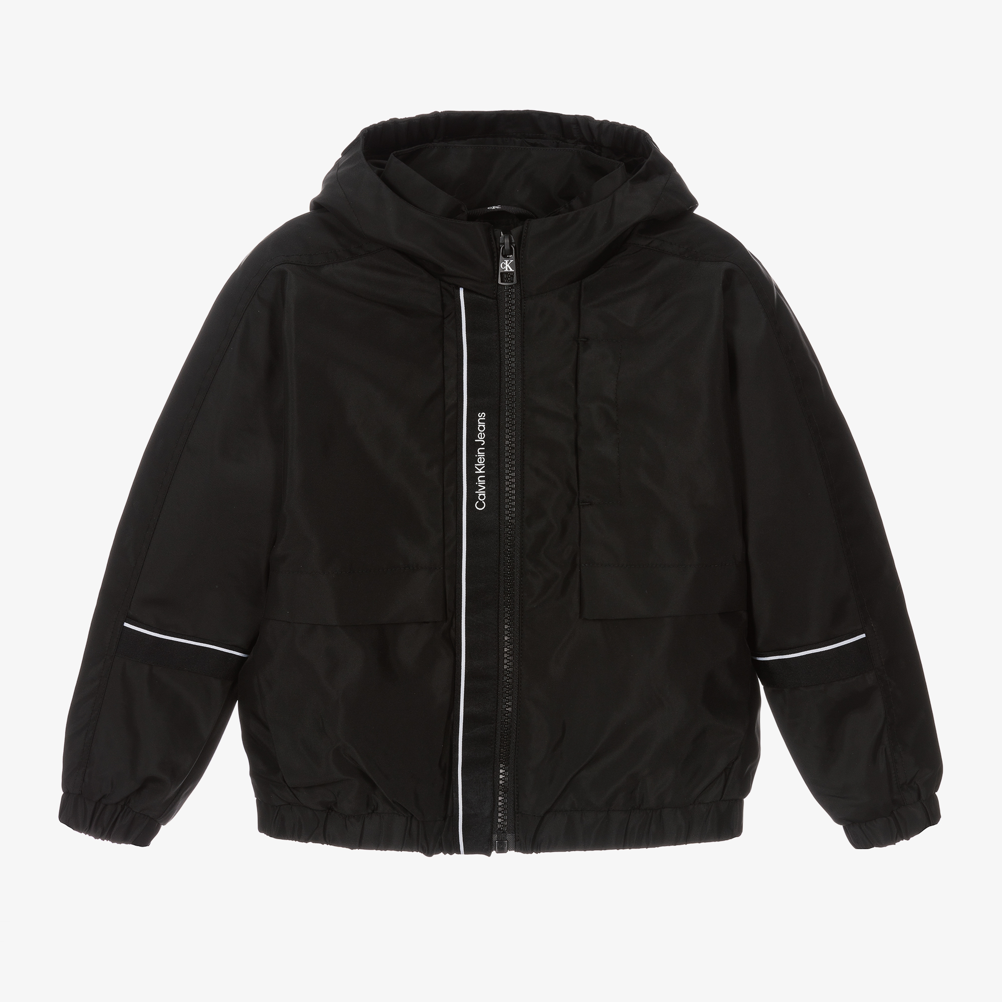 Calvin Klein Boys Black Nylon Windbreaker Jacket