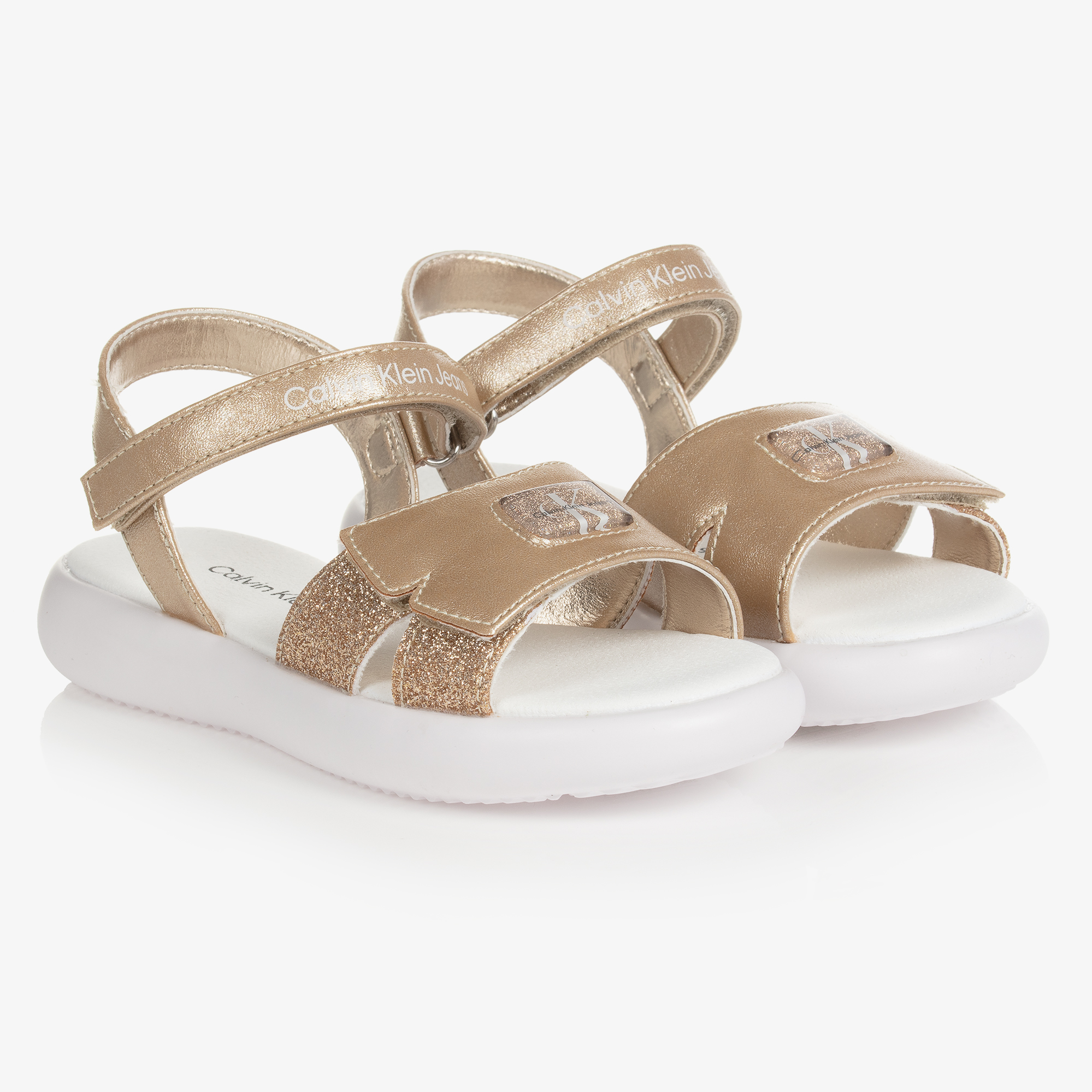 Calvin klein clearance gold sandals