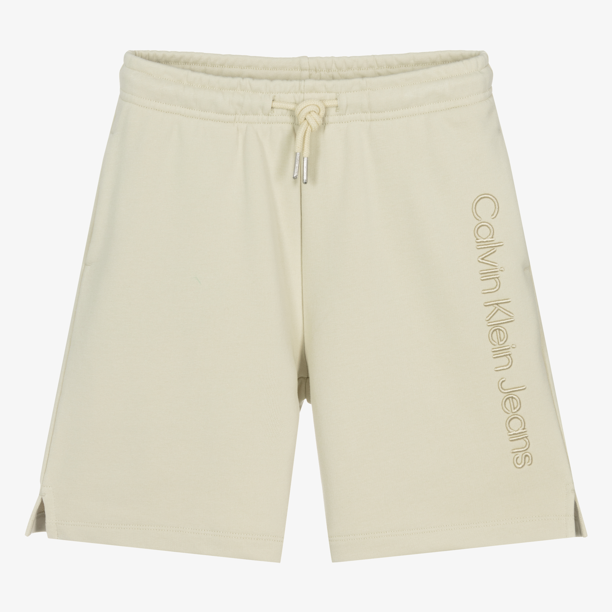 Calvin Klein Teen Boys Green Embroidered Cotton Shorts