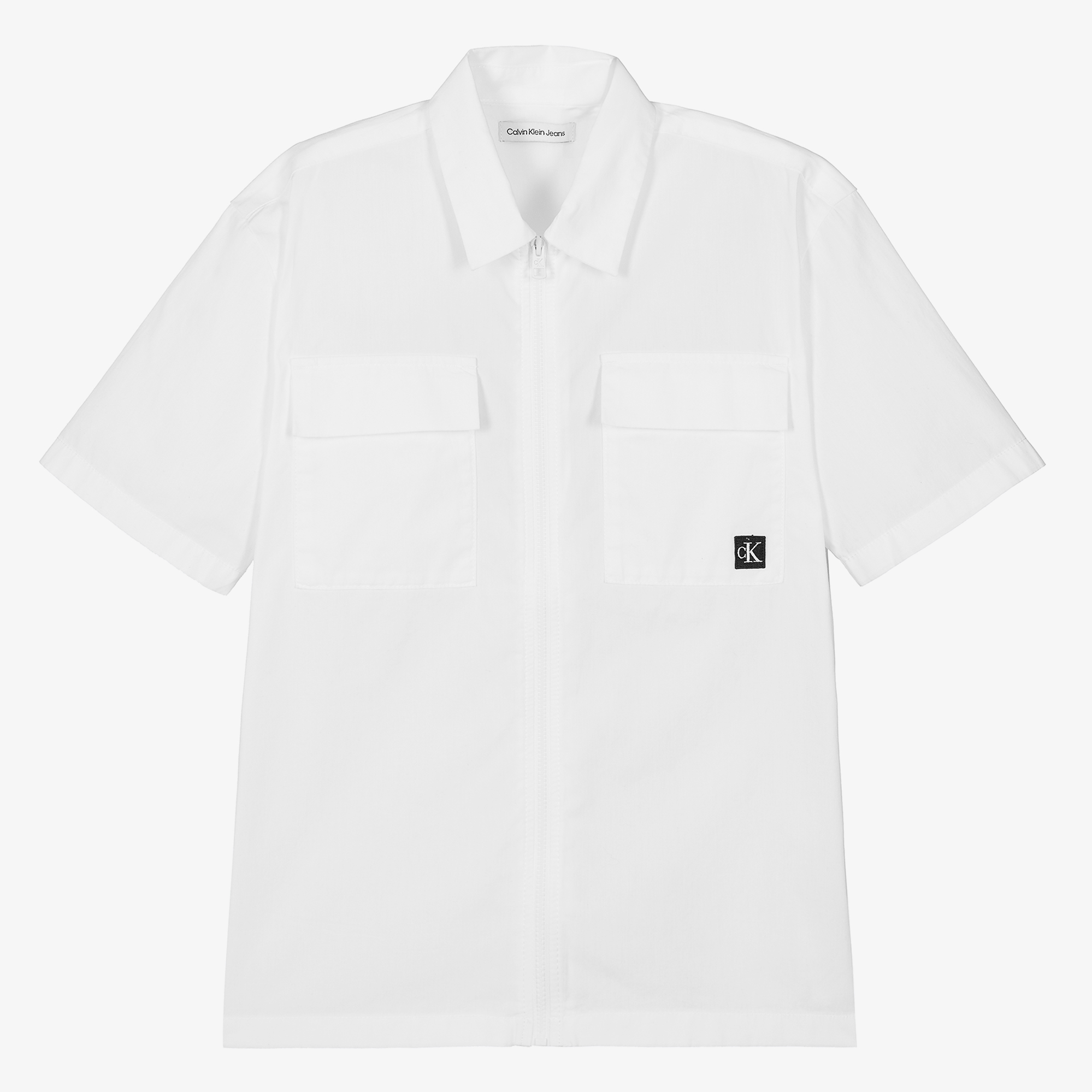 Calvin Klein Teen Boys White Cotton Shirt Childrensalon Outlet