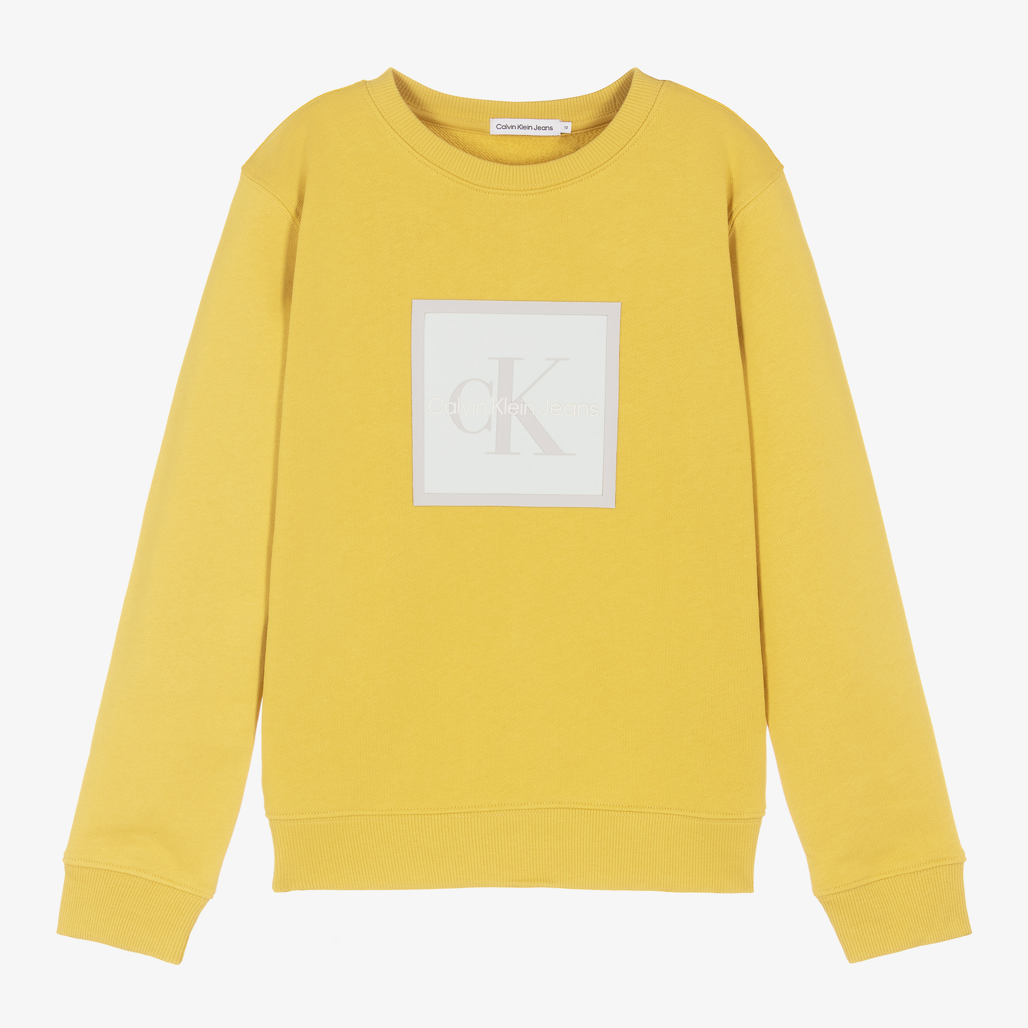 Calvin klein shop yellow sweatshirt