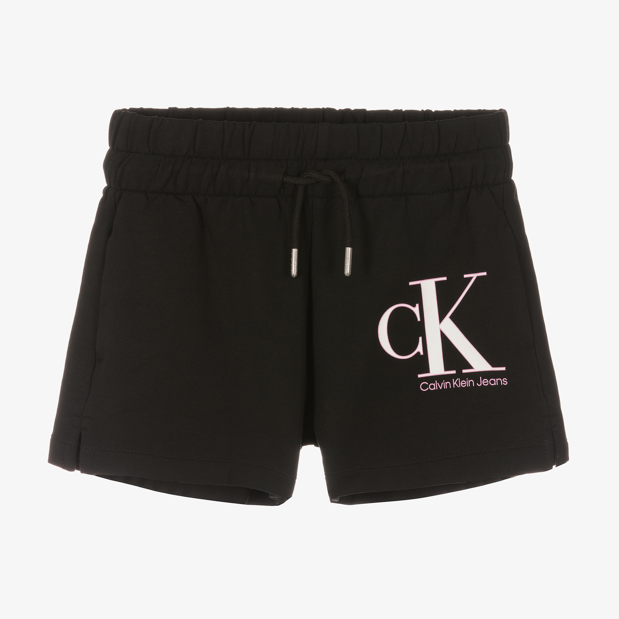 Calvin Klein Jeans - Teen Girls Black Reveal Monogram Logo Shorts