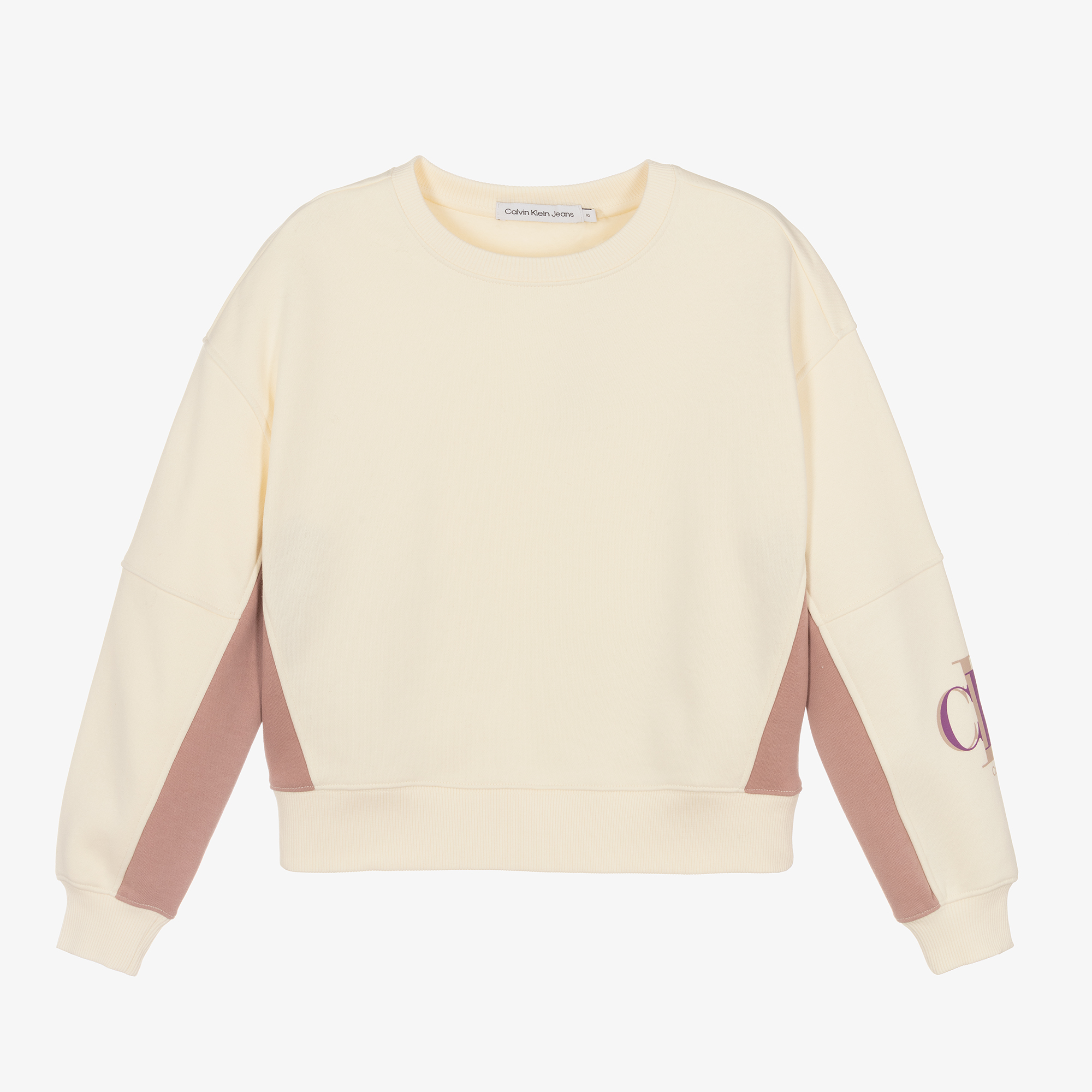 Calvin klein pink sweatshirt best sale