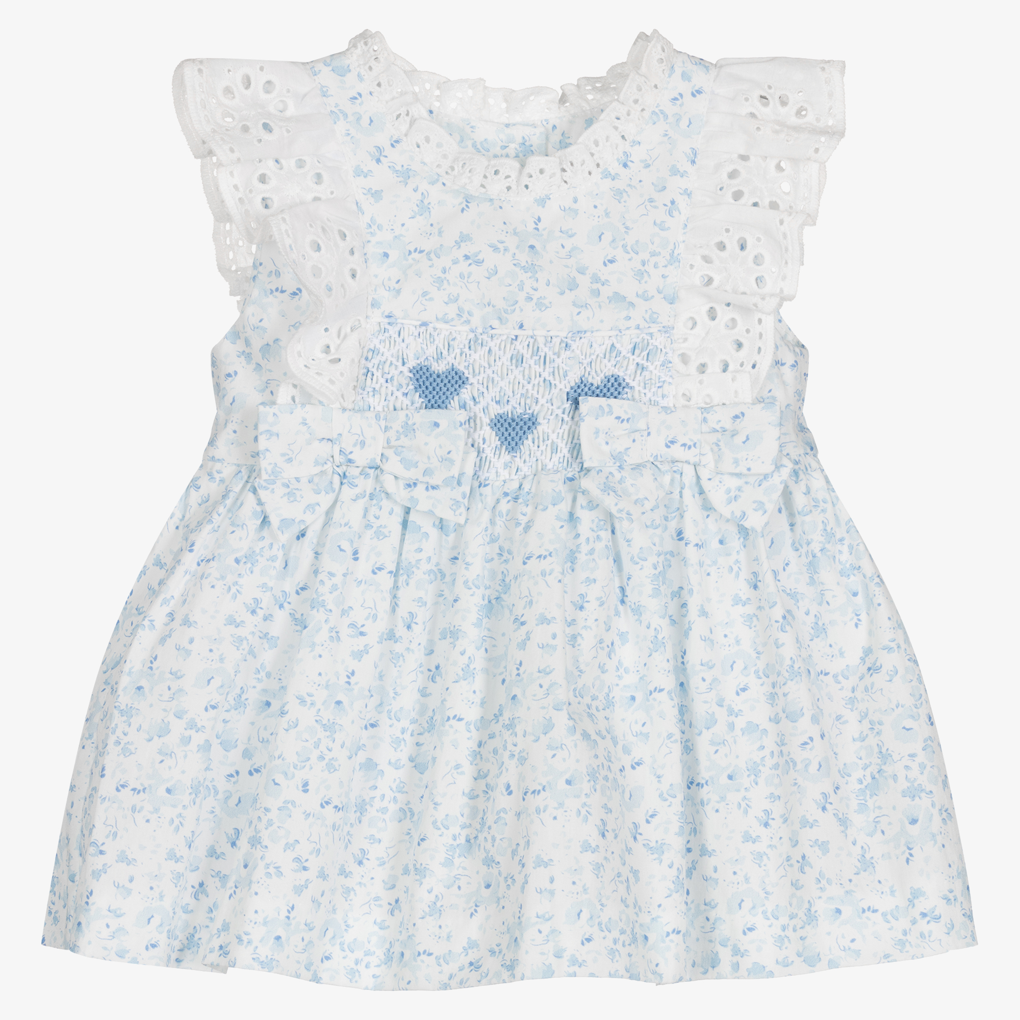 White eyelet best sale dress baby girl