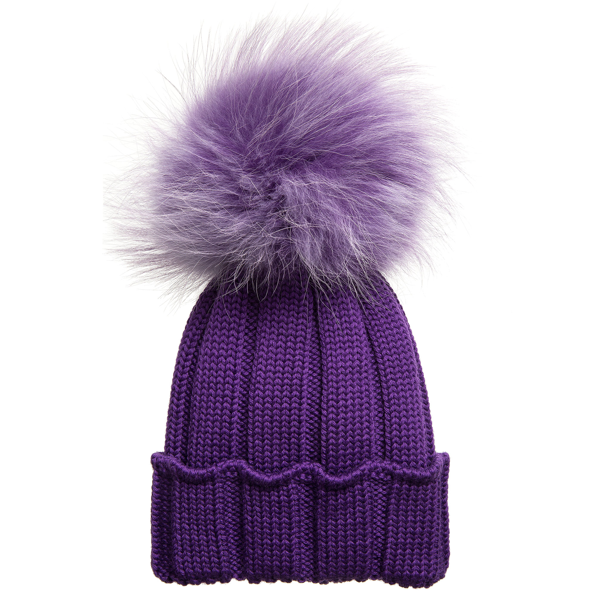 purple pom pom hat