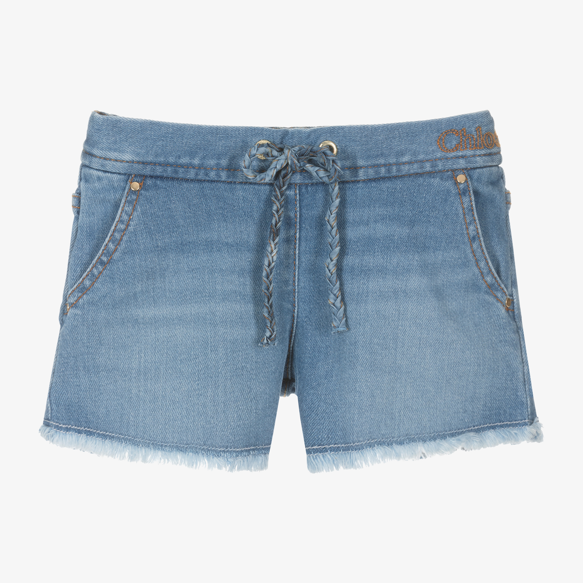 Girls blue jean shorts on sale