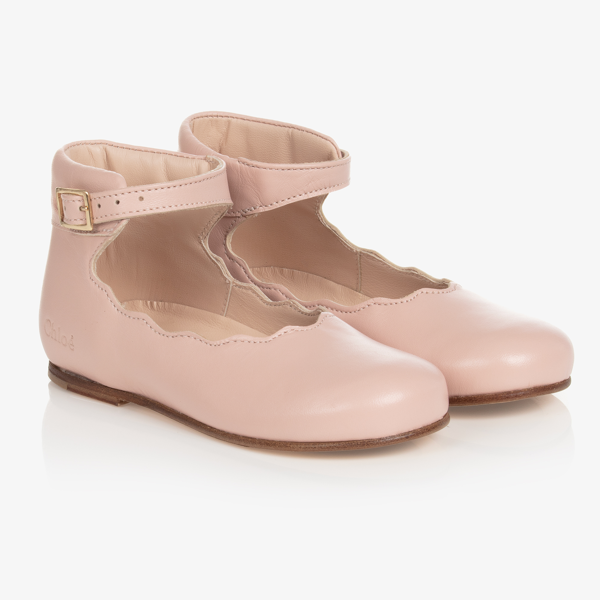 Pink leather pumps on sale