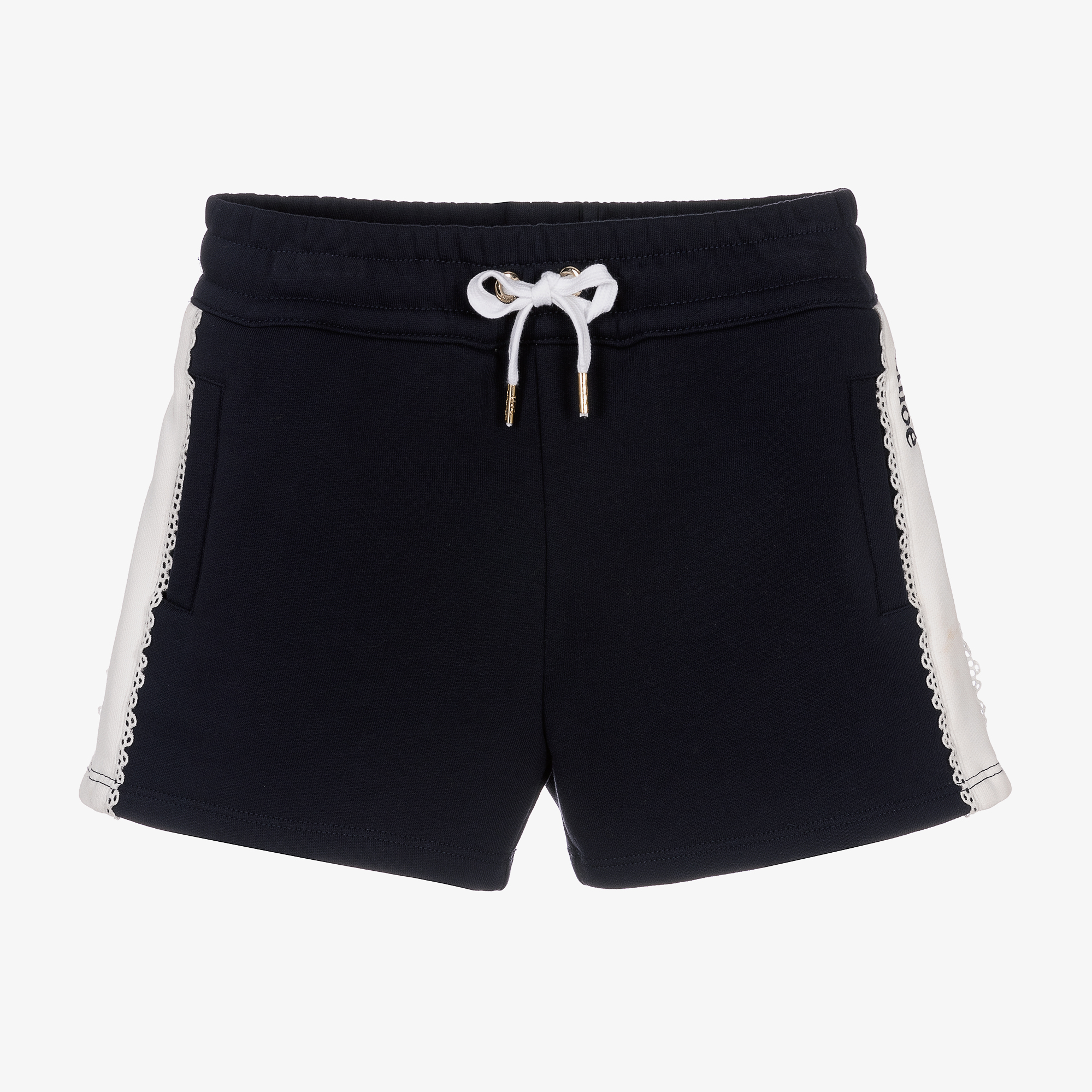 Shorts with white on sale trim