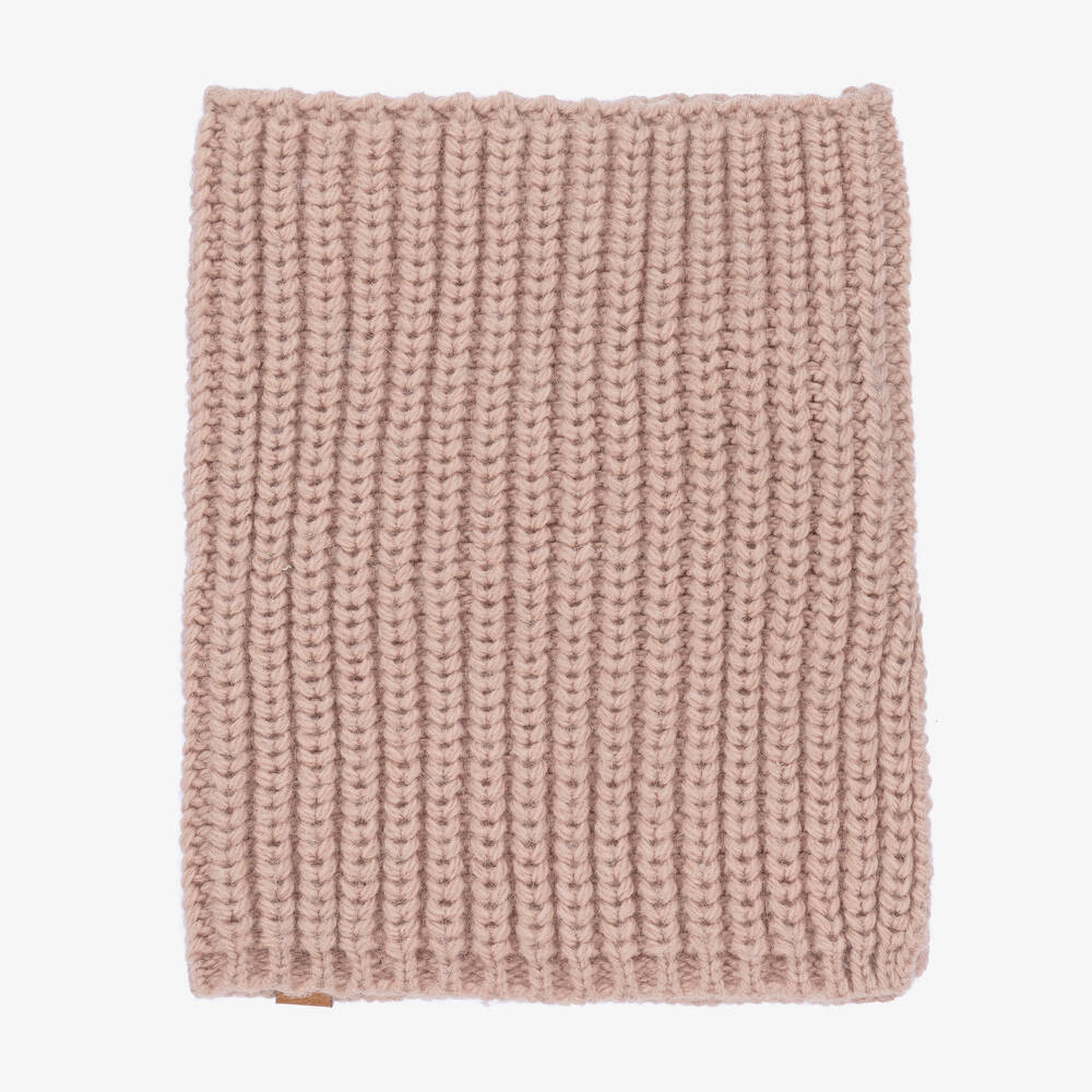1 + in the family - Blush Pink Ribbed Knit Snood | Childrensalon ...