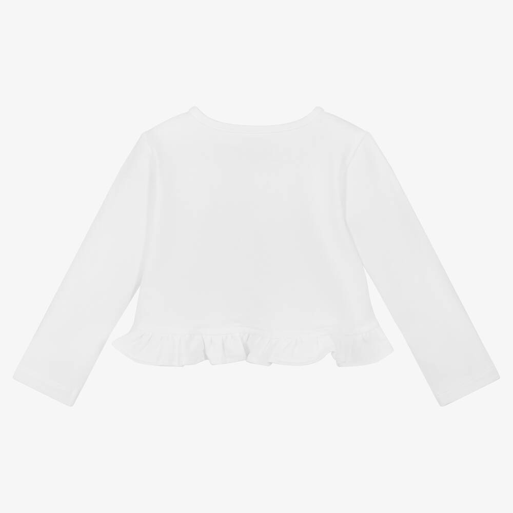 A Dee - Baby Girls White Cardigan | Childrensalon Outlet