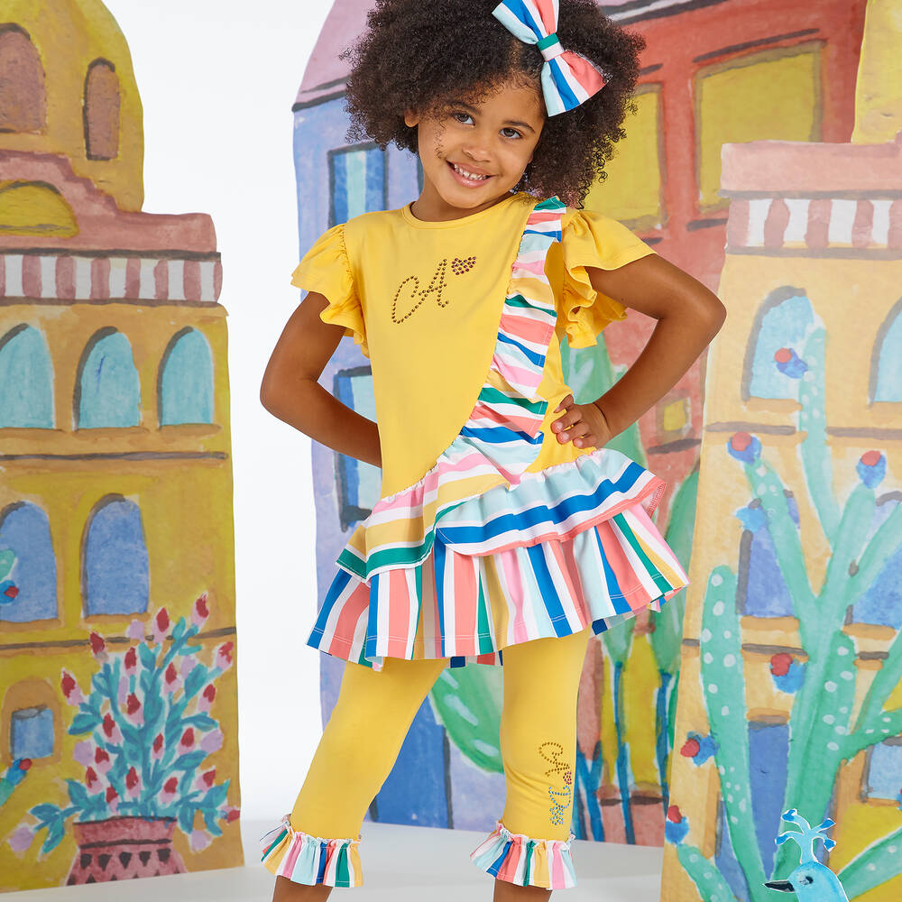 Designer Stripe Kids Leggings - Designed By Squeaky Chimp T-shirts &  Leggings