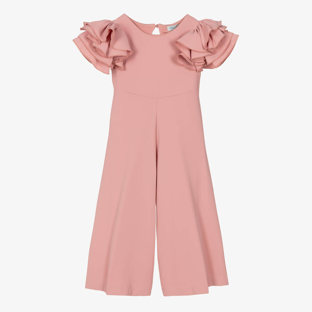 Abel & Lula - Girls Blush Pink Jumpsuit | Childrensalon