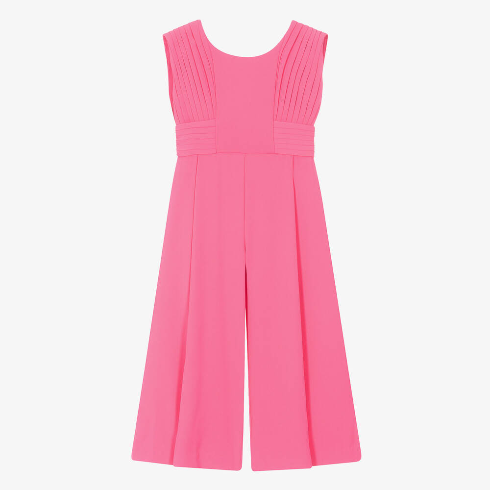 Abel & Lula - Girls Deep Pink Jumpsuit | Childrensalon