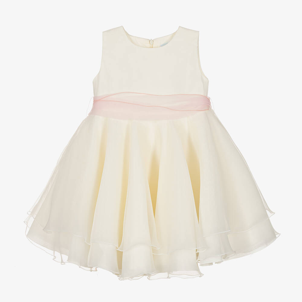 Abuela Tata - Girls Ivory Organza Dress | Childrensalon