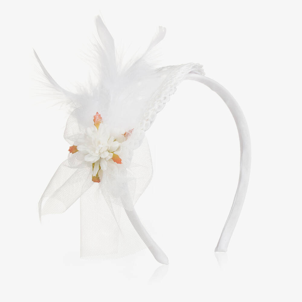 Abuela Tata - Girls White Feather Hairband | Childrensalon