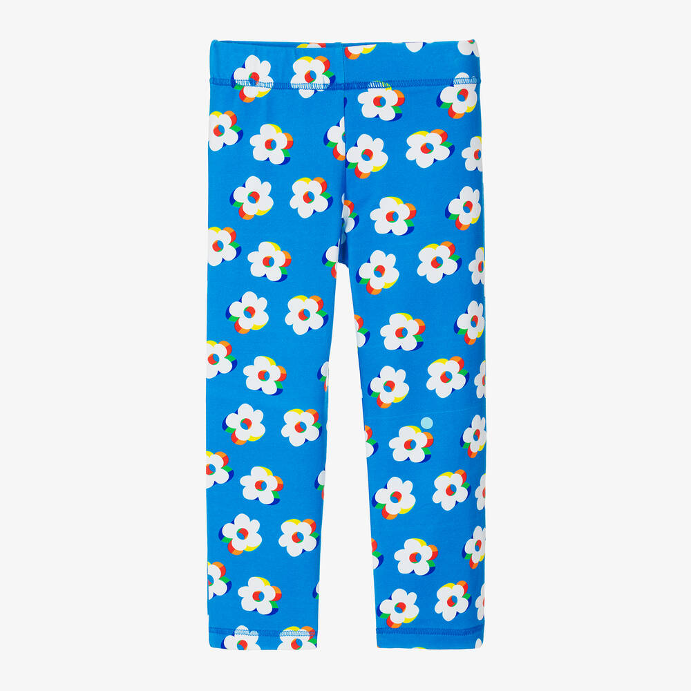 Agatha Ruiz de la Prada - Girls Blue Floral Cotton Trousers | Childrensalon