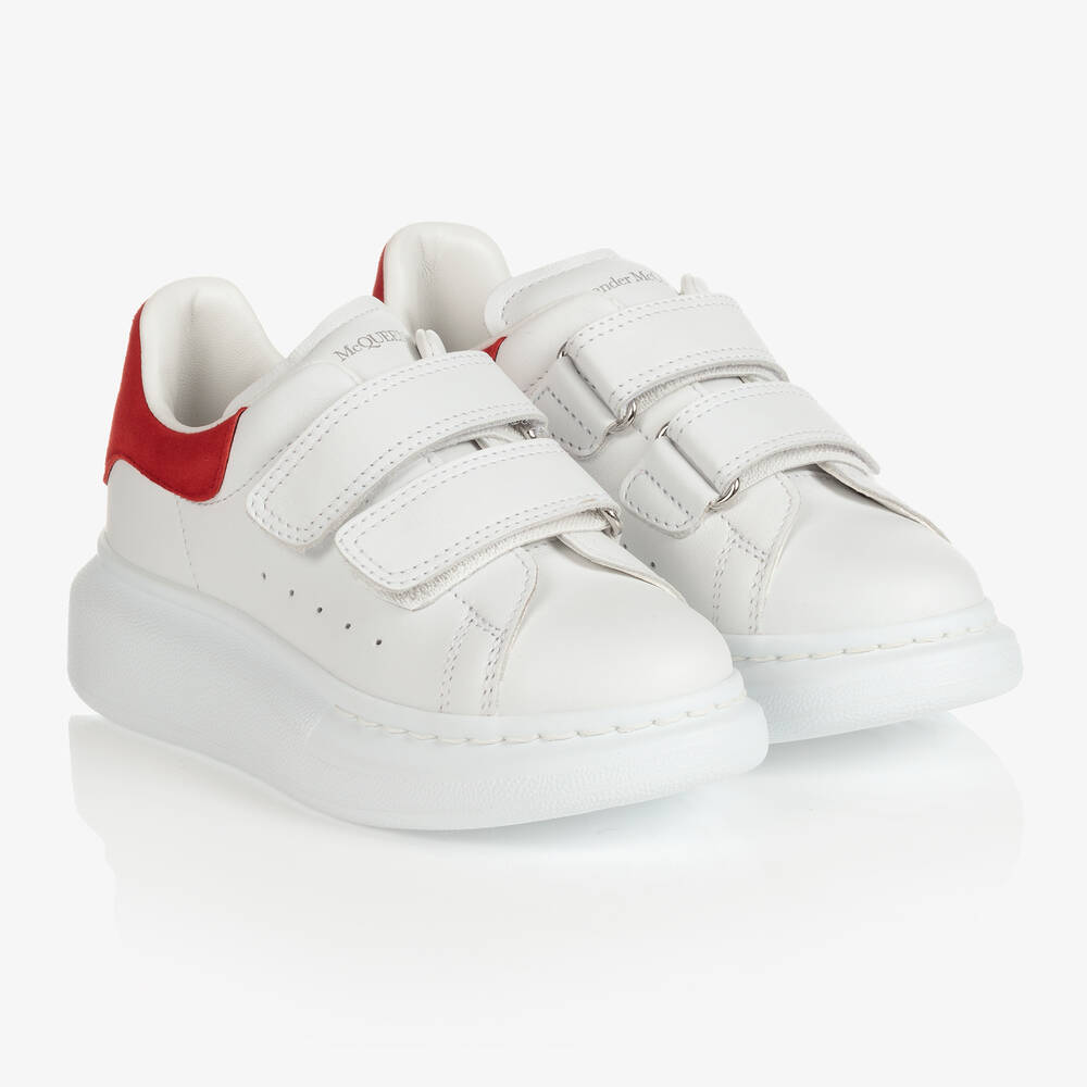 Alexander McQueen - White & Red Oversized Trainers | Childrensalon Outlet