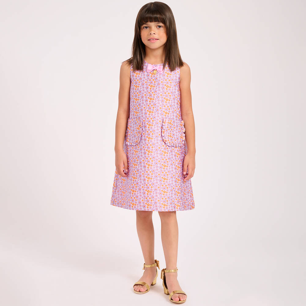 Angel's Face - Girls Purple Brocade A-Line Dress | Childrensalon Outlet