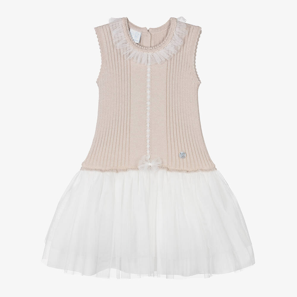 Artesanía Granlei - Robe tutu beige en coton fille | Childrensalon