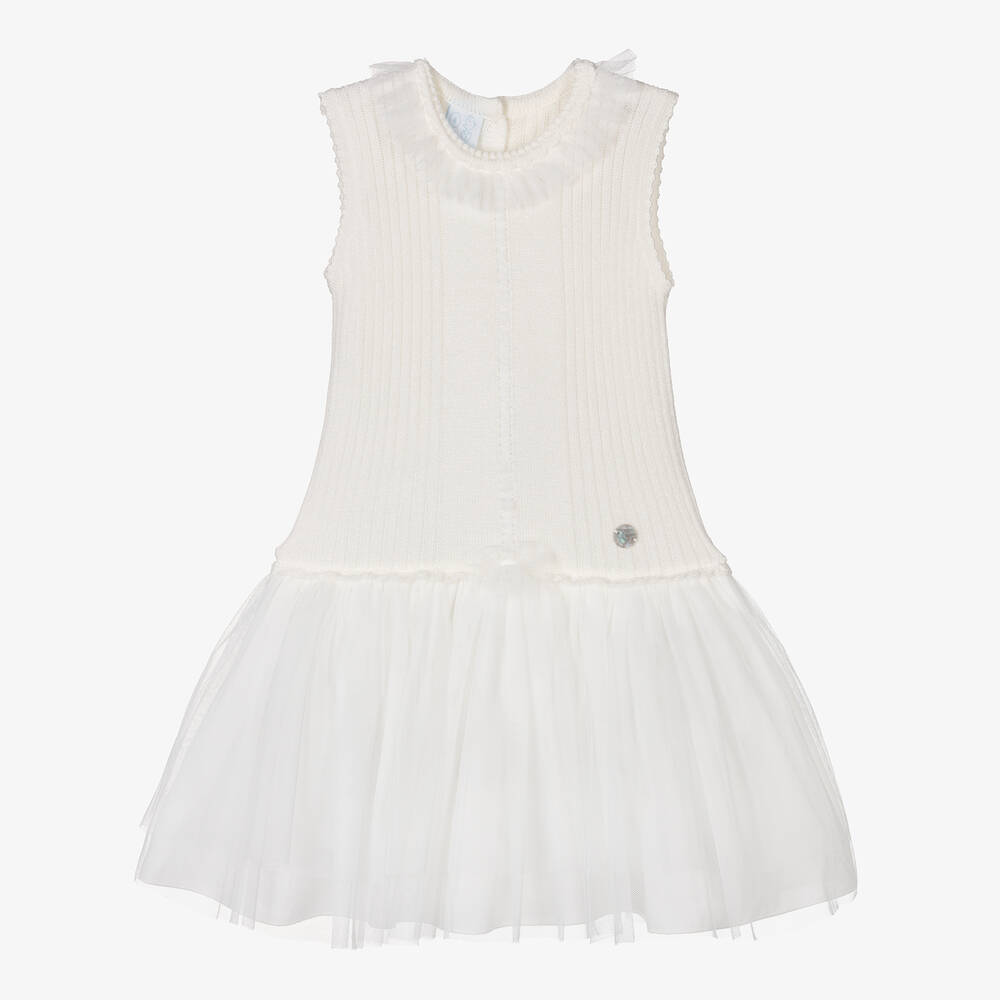 Artesanía Granlei - Robe tutu ivoire en coton fille | Childrensalon