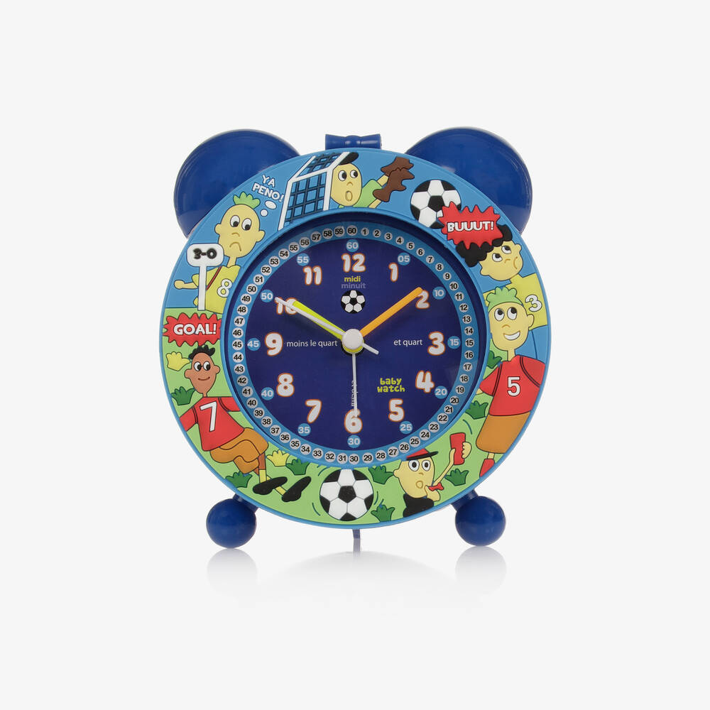 Baby Watch, Paris - Blauer Wecker mit Fußball-Print  | Childrensalon