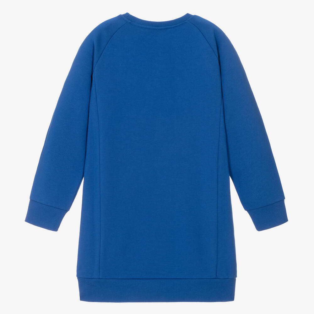Balmain logo-embroidered cotton-blend sweatshirt - Blue