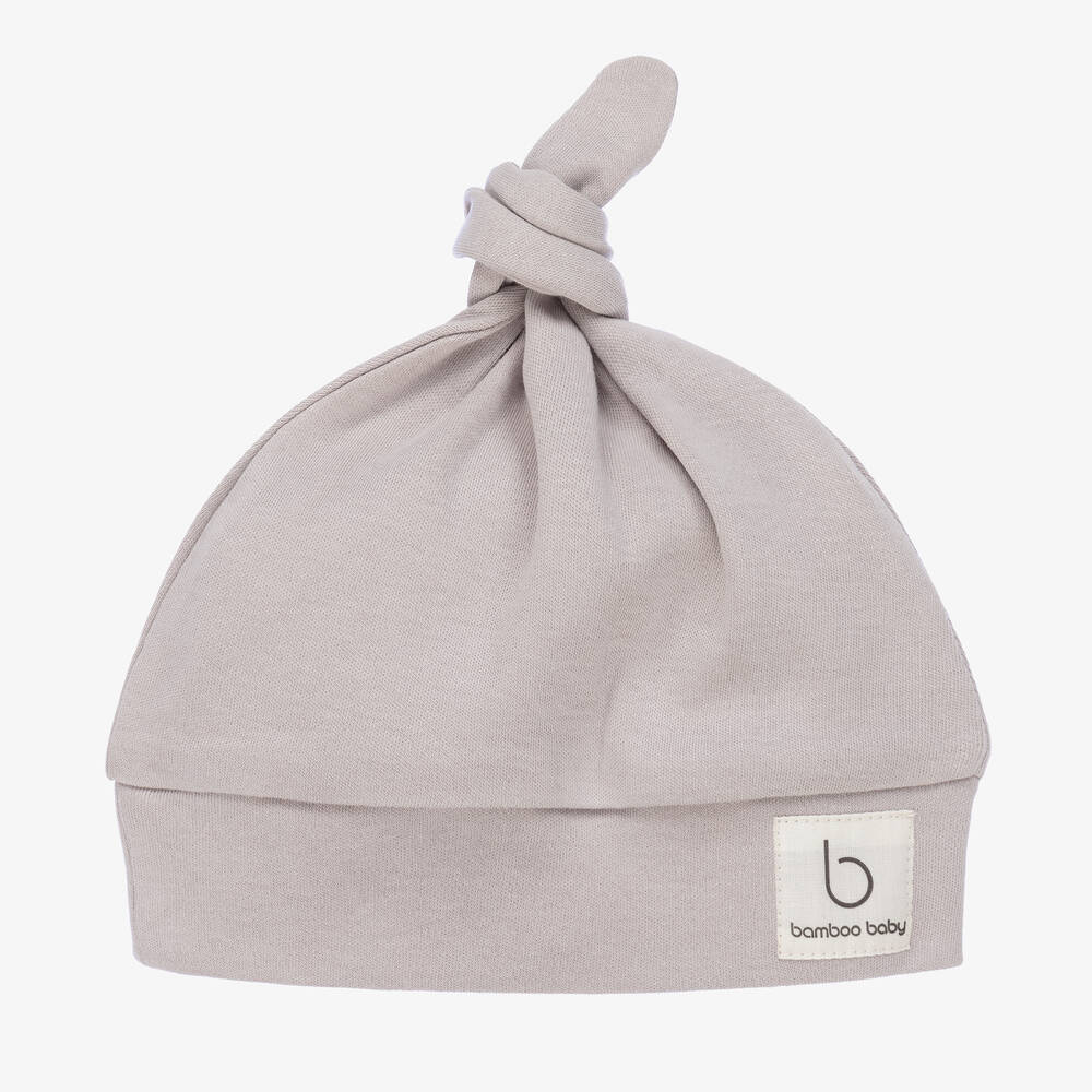 Bamboo Baby - Bonnet gris en coton bio | Childrensalon