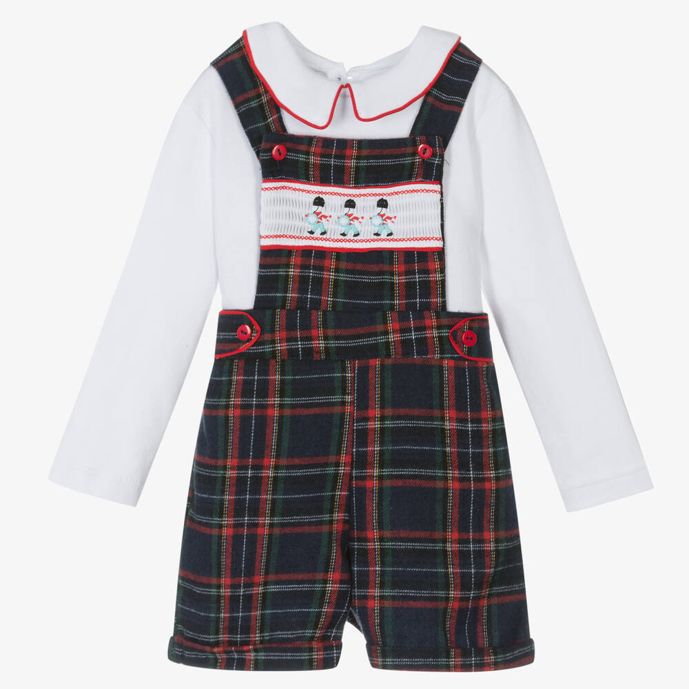 Beau KiD - Schottenkaro-Latzhosen-Set (Baby J) | Childrensalon