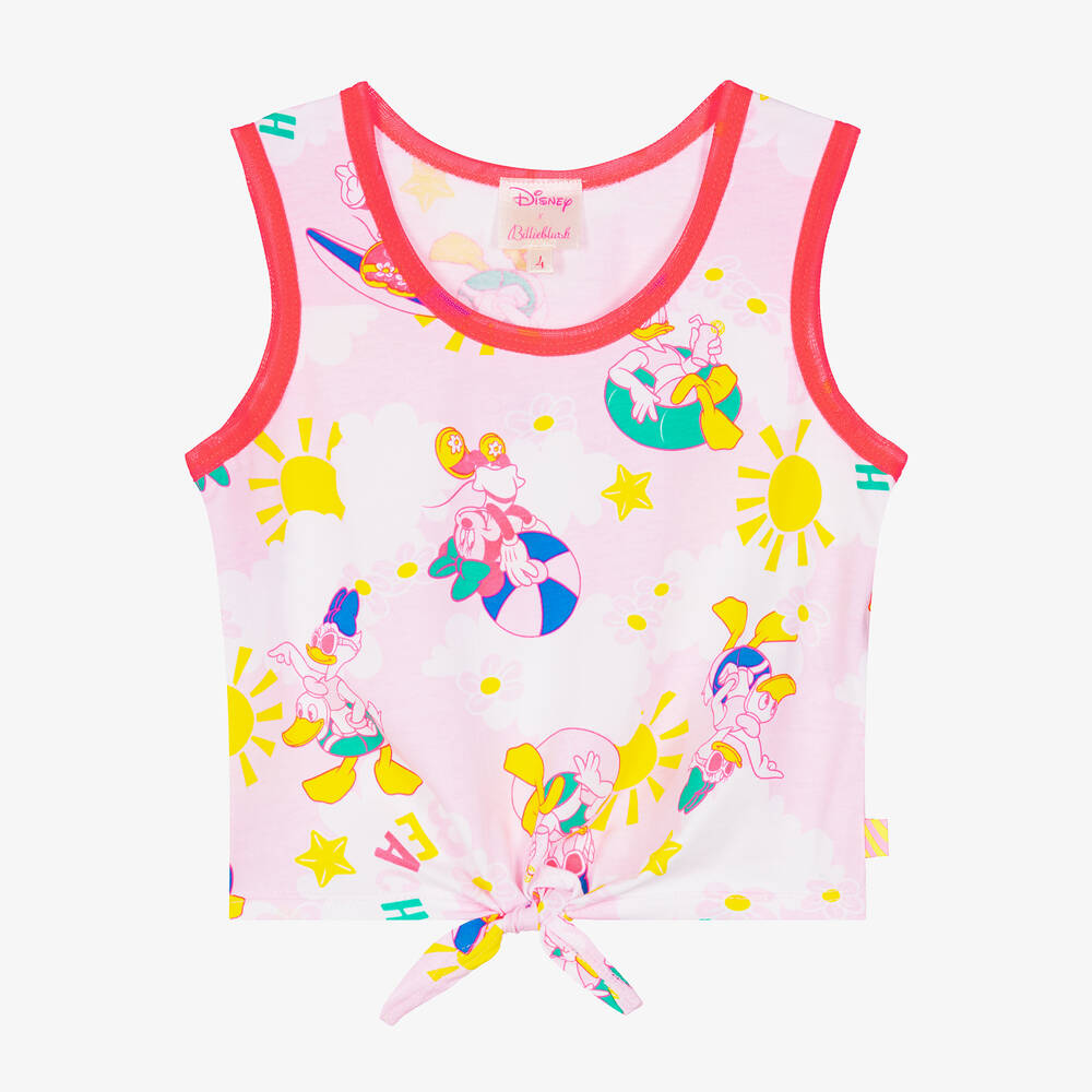 Billieblush - Girls Pink Cotton Disney Top | Childrensalon