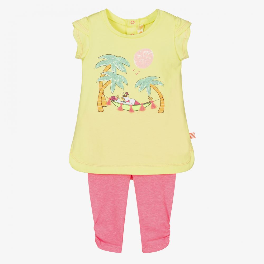 Billieblush - Pink & Yellow Leggings Set | Childrensalon Outlet