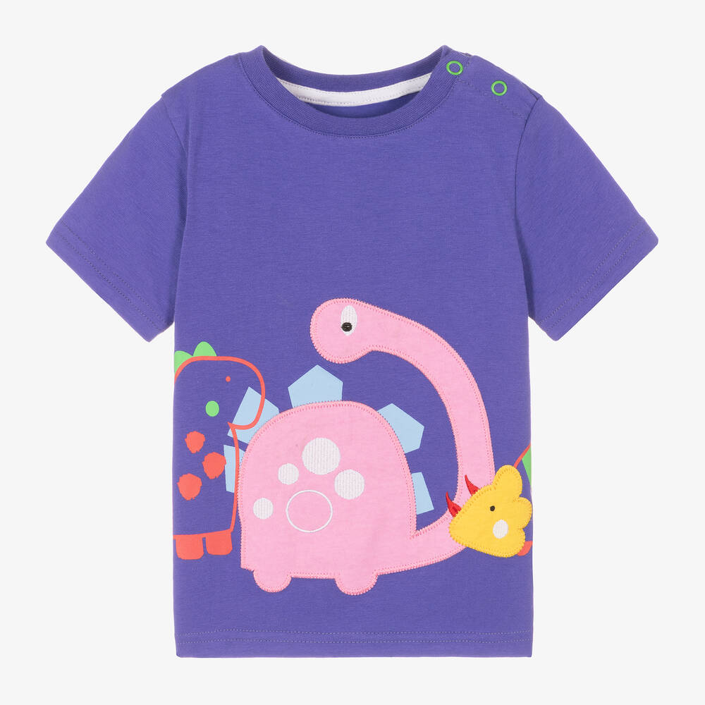 Blade & Rose - Lila Bright Dino Baumwoll-T-Shirt | Childrensalon