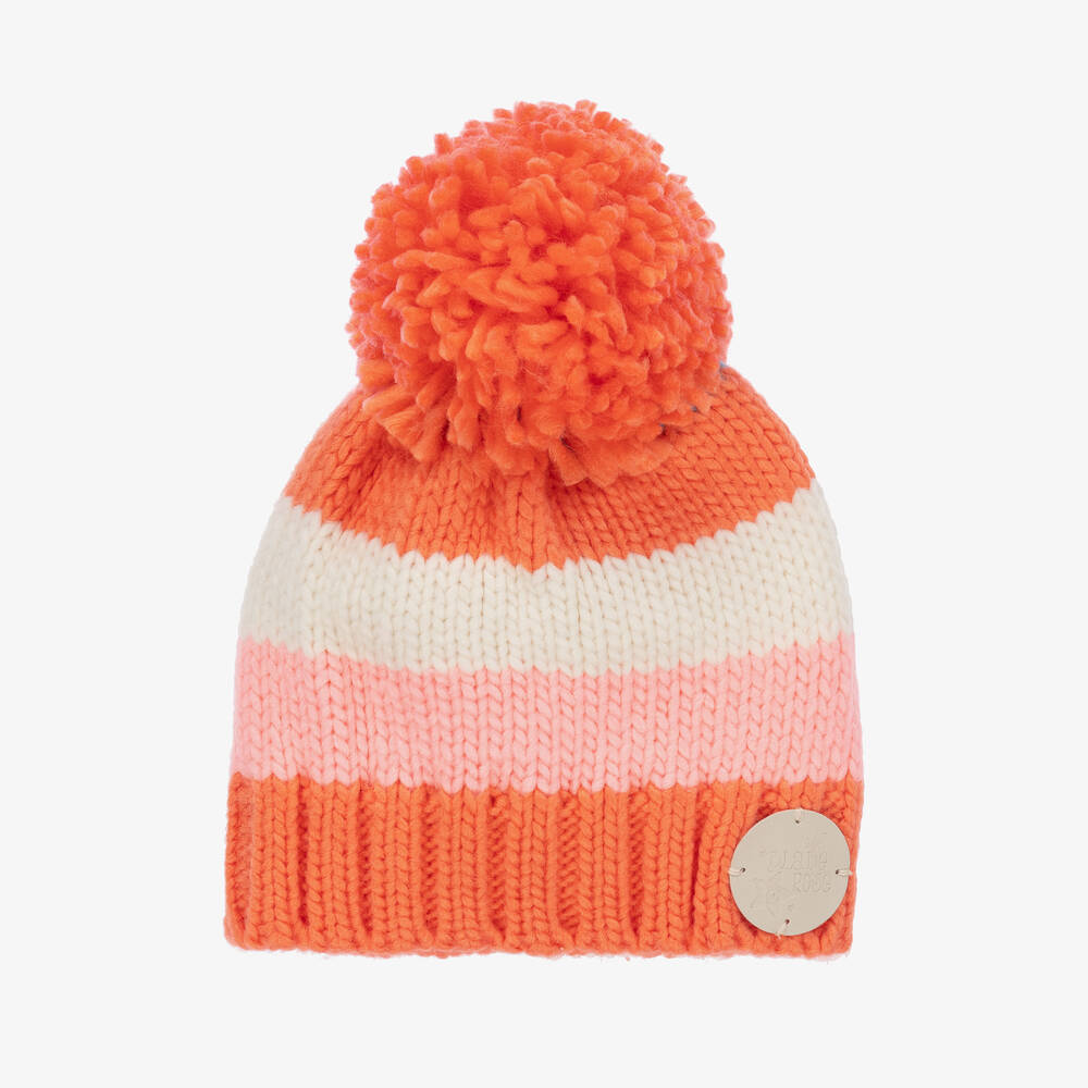 Blade & Rose - Orange Striped Bobble Hat | Childrensalon