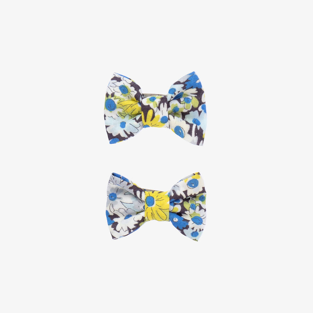 Bonpoint - Girls Liberty Cotton Hair Clips (2 Pack) | Childrensalon