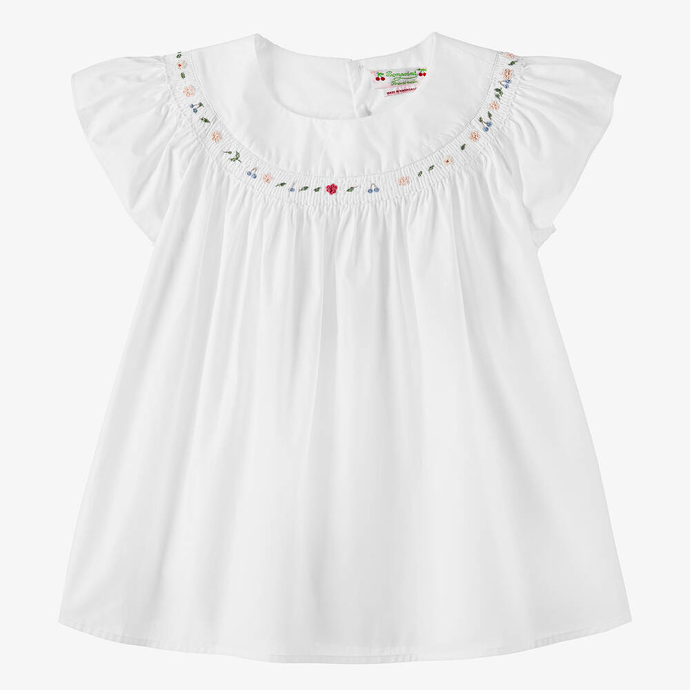 Bonpoint - Teen Girls White Cotton Blouse | Childrensalon