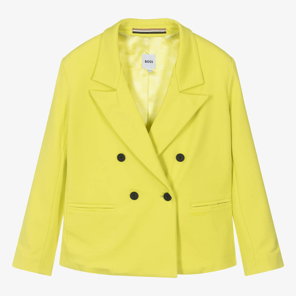 BOSS - Teen Girls Green Double-Breasted Blazer | Childrensalon