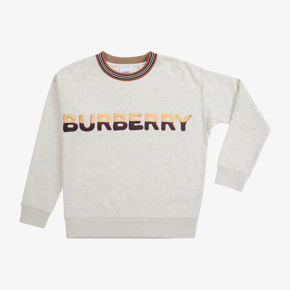 Burberry Teen Grey Logo Sweatshirt